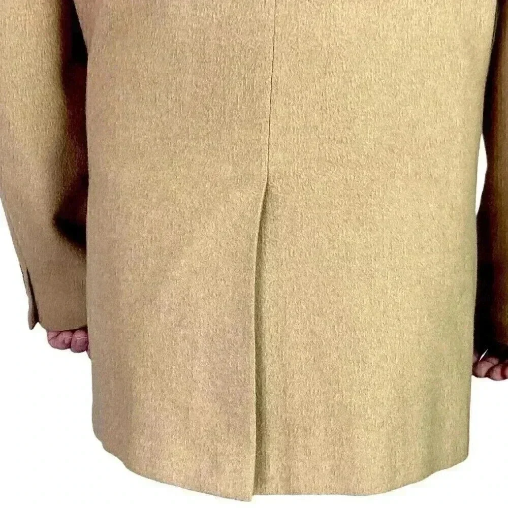 La Crosse Blazer Sport Coat Men 44L Long Beige Tan 2 Button Camel Hair Wool